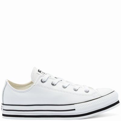 Gyerek Converse Leather EVA Platform Chuck Taylor All Star Tornacipő CO6745028 Fehér/Fekete